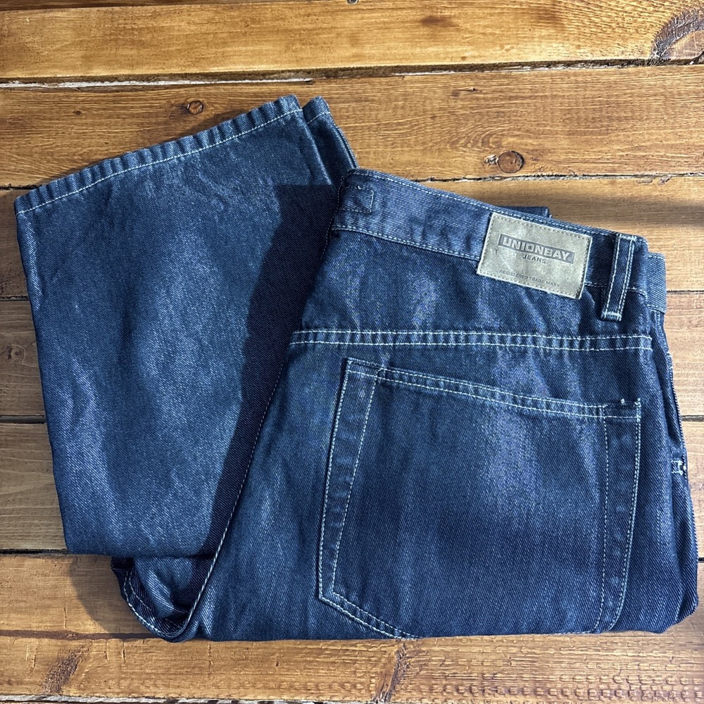 Unionbay Jeans‎ Mens 36x32 Blue Dark Wash Baggy Relaxed Fit Denim Pants 90s Y2K